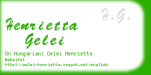 henrietta gelei business card